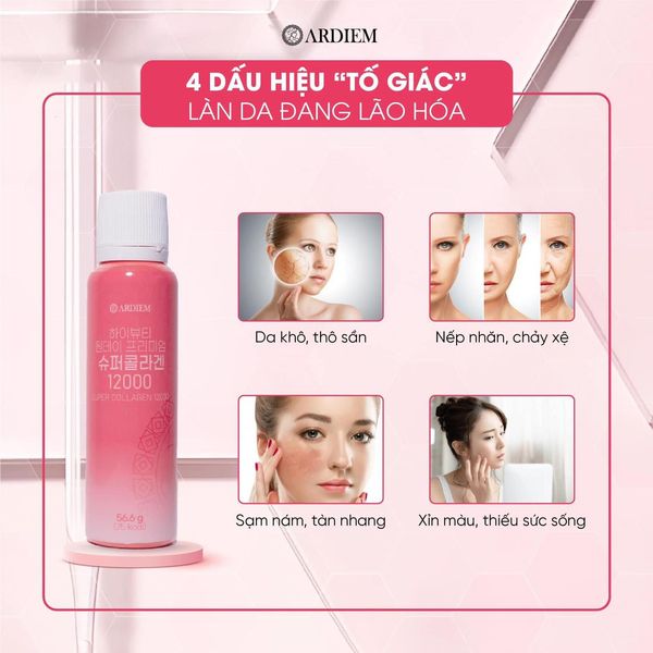 Nước uống Collagen thủy phân trắng da, chống lão hóa 12000mg 